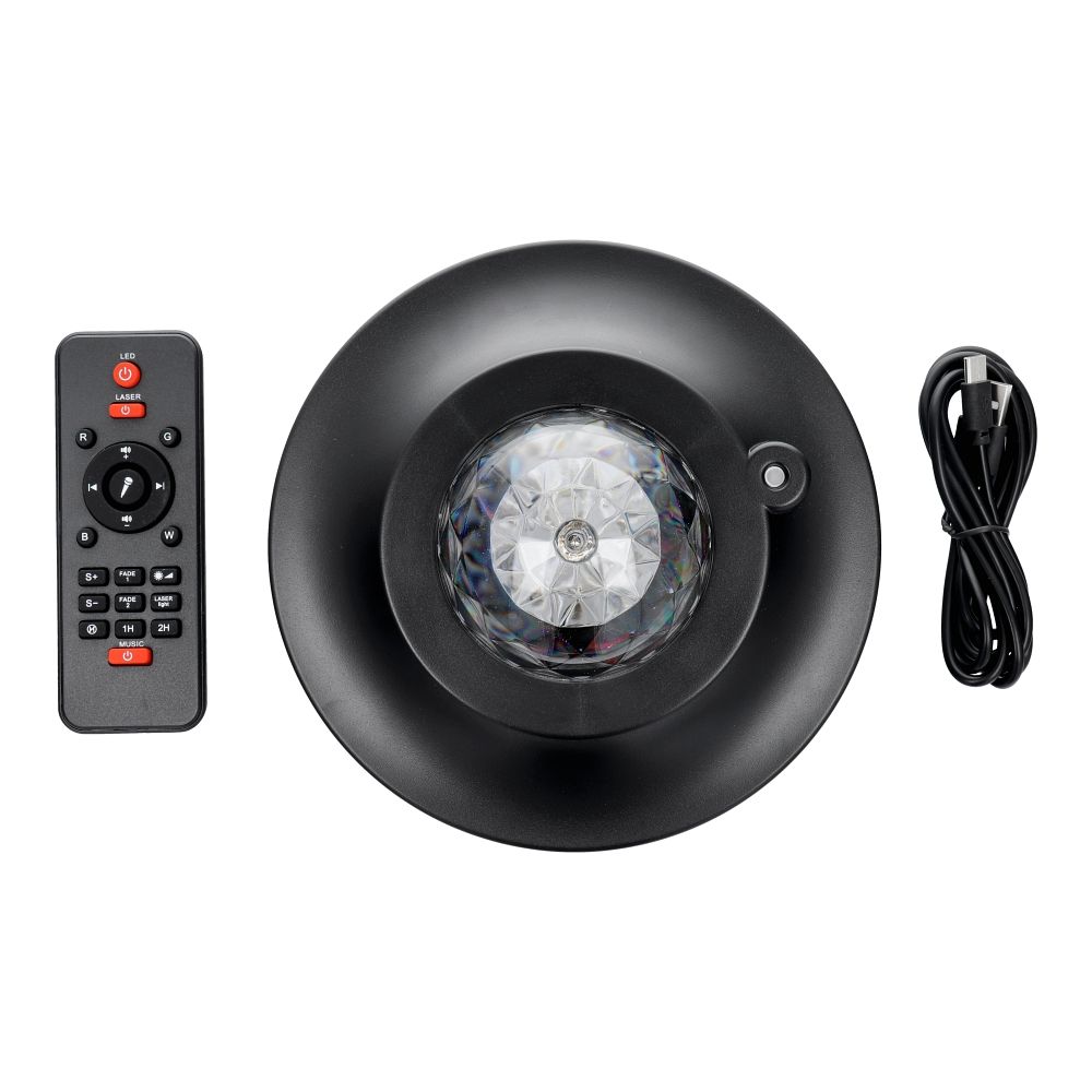 Projector STARS LED / Disco with bluetooth speaker + remote control + USB BTM0504 / HD-SPL black