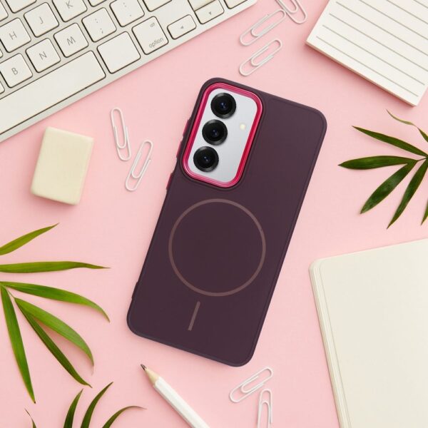 FRAME MAG COVER Case compatible with MagSafe for SAMSUNG S25 purple