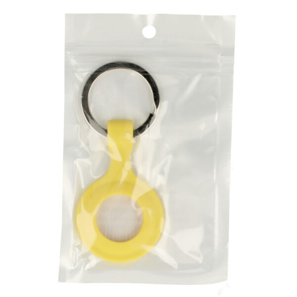 Silicone key ring for Airtag yellow