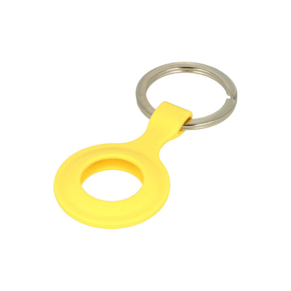 Silicone key ring for Airtag yellow