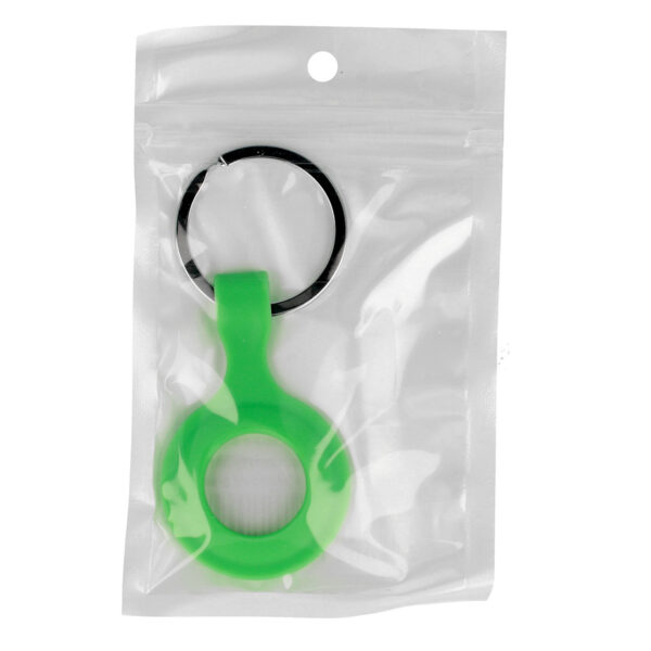 Silicone key ring for Airtag green