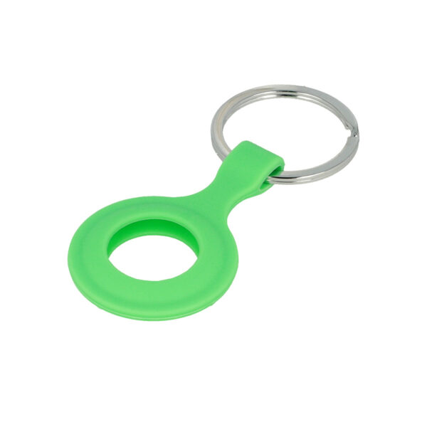 Silicone key ring for Airtag green