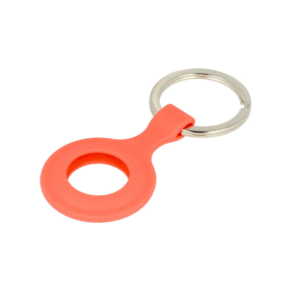 Silicone key ring for Airtag orange