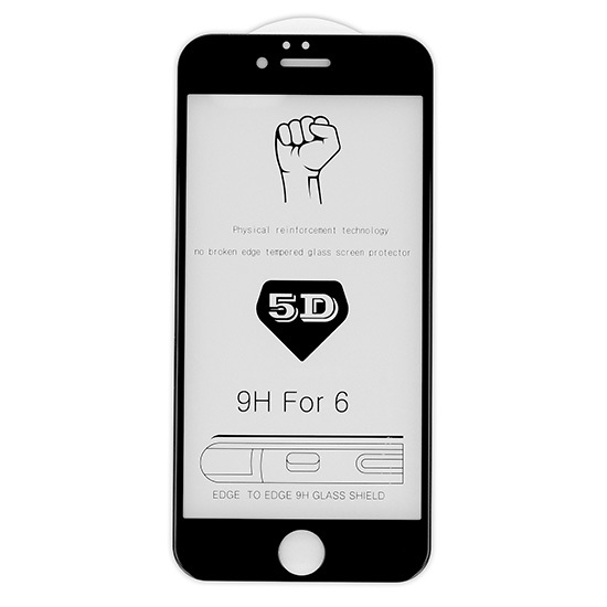 Tempered Glass Full Glue 5D for IPHONE 6 (4,7") BLACK