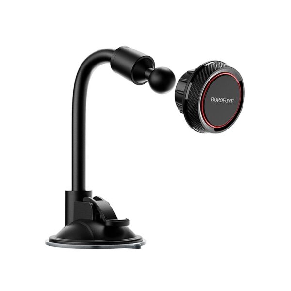 Borofone Car holder BH18 Journey magnetic, stick-on base black-red