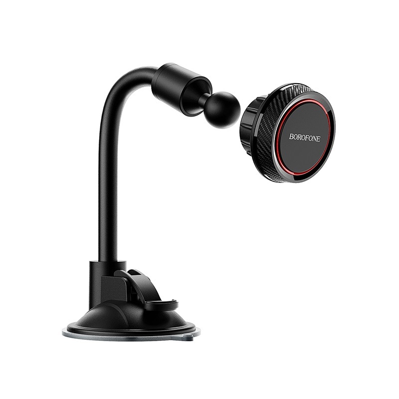 Borofone Car holder BH18 Journey magnetic, stick-on base black-red