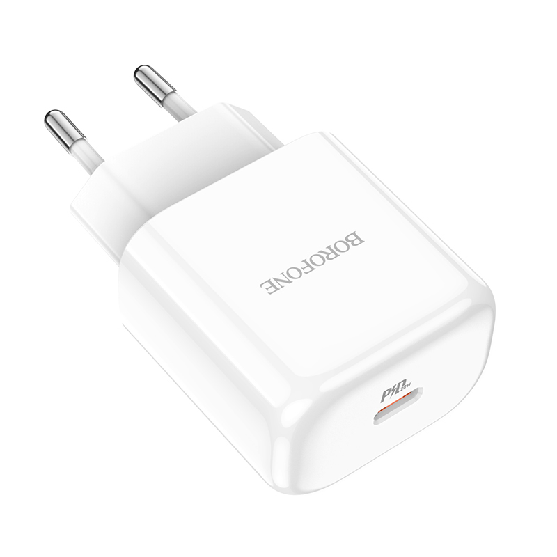 Borofone Wall charger BN3 Premium - Type C - QC 3.0 PD 2.0 20W white