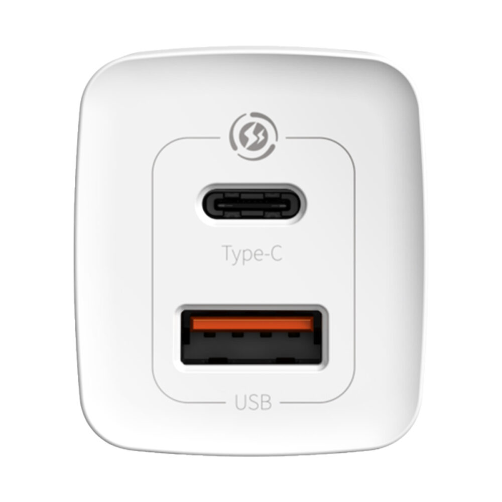 Baseus Wall Charger GaN2 Lite - USB + Type C - QC 3.0 PD 3.0 65W 3A (CCGAN2L-B02) white