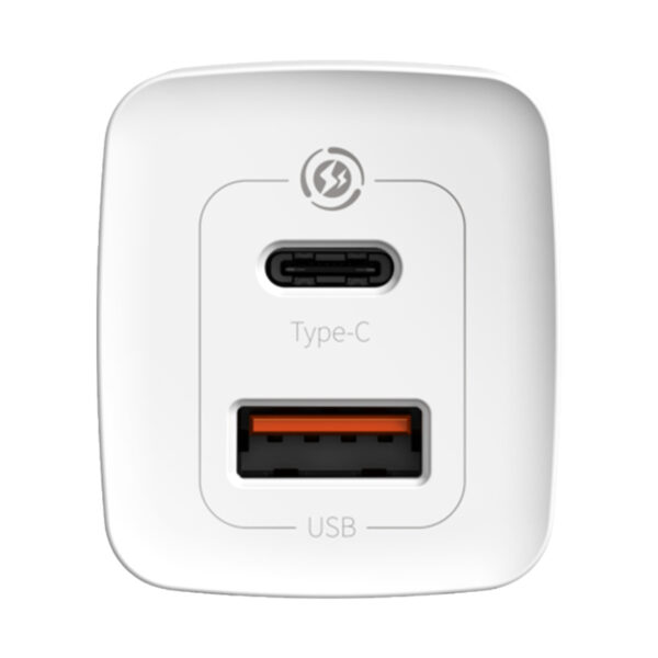 Baseus Wall Charger GaN2 Lite - USB + Type C - QC 3.0 PD 3.0 65W 3A (CCGAN2L-B02) white