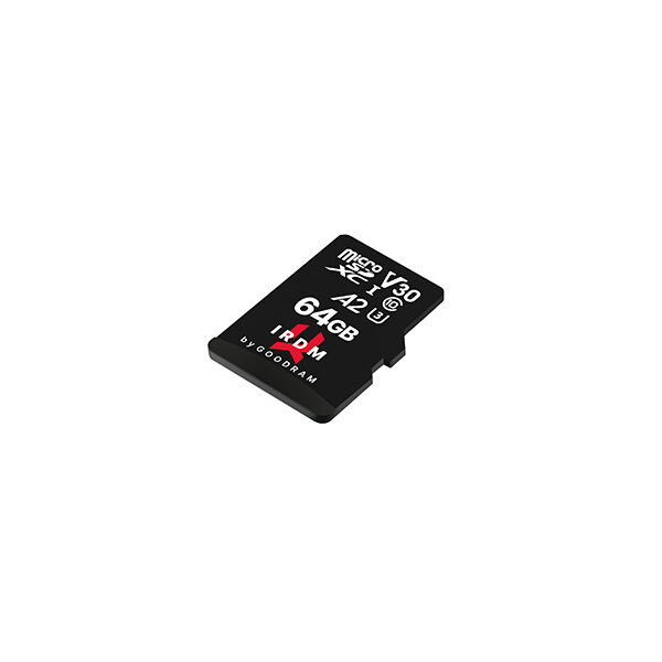 GOODRAM Memory MicroSD Card IRDM - 64GB with adapter UHS I U3 V30 A2 170MB/s