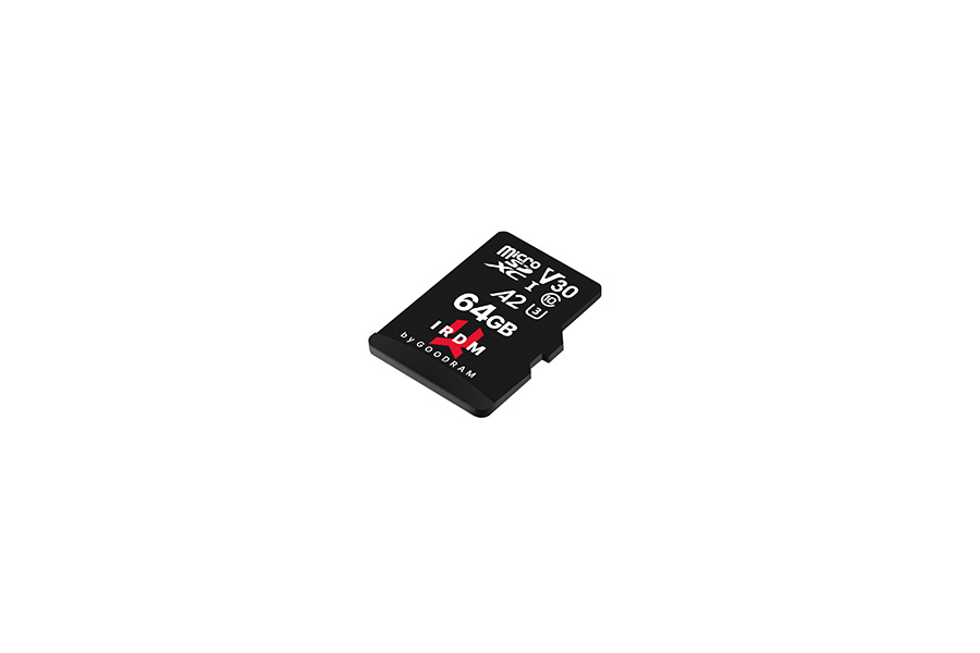GOODRAM Memory MicroSD Card IRDM - 64GB with adapter UHS I U3 V30 A2 170MB/s