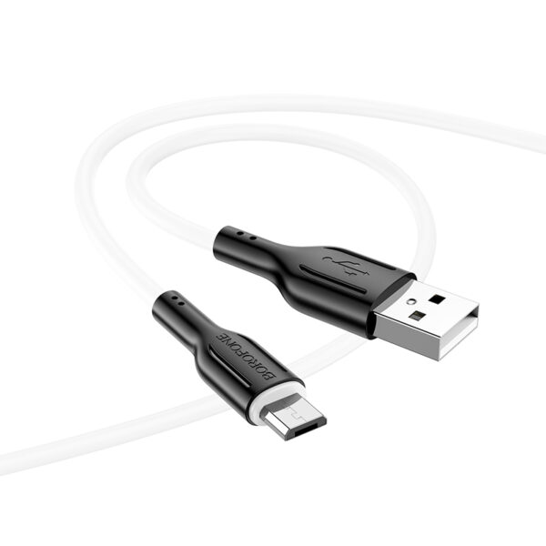 Borofone Cable BX63 Charming - USB to MicroUSB - 2,4A 1 metre black-white