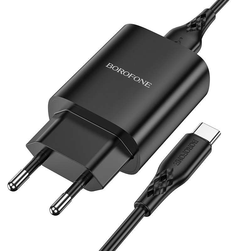 Borofone Wall charger BN1 Innovative - USB - 2,1A with USB to Type C black