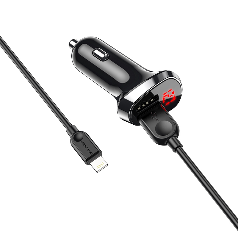 foto_add-115928 Borofone Car charger BZ15 Auspicious - 2xUSB - 2,4A with USB to Lightning cable black