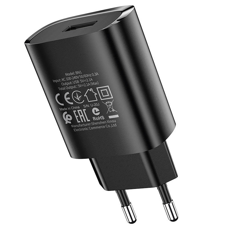 foto_add-117668 Borofone Wall charger BN1 Innovative - USB - 2,1A black
