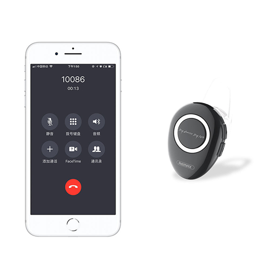REMAX Bluetooth Headset - RB-T22 (multi-point + EDR) Black