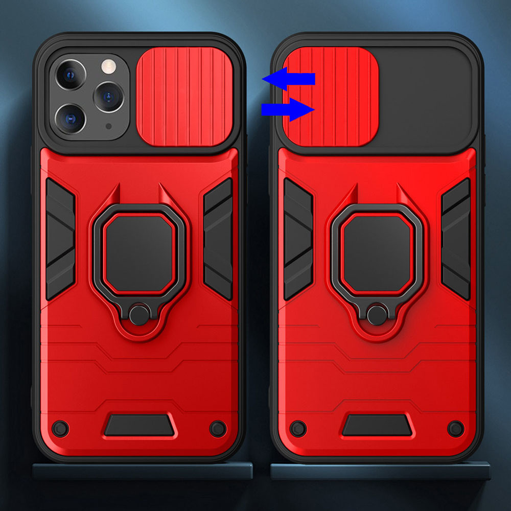 Ring Lens Case for Iphone 13 Red