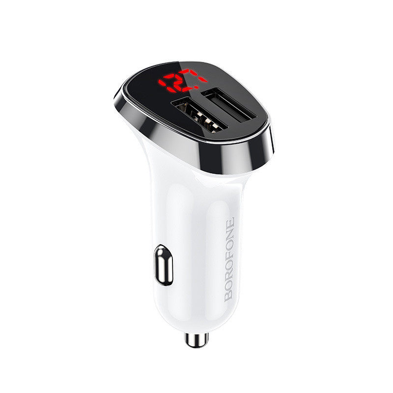 foto_add-123584 Borofone Car charger BZ15 Auspicious - 2xUSB - 2,4A with USB to Lightning cable white