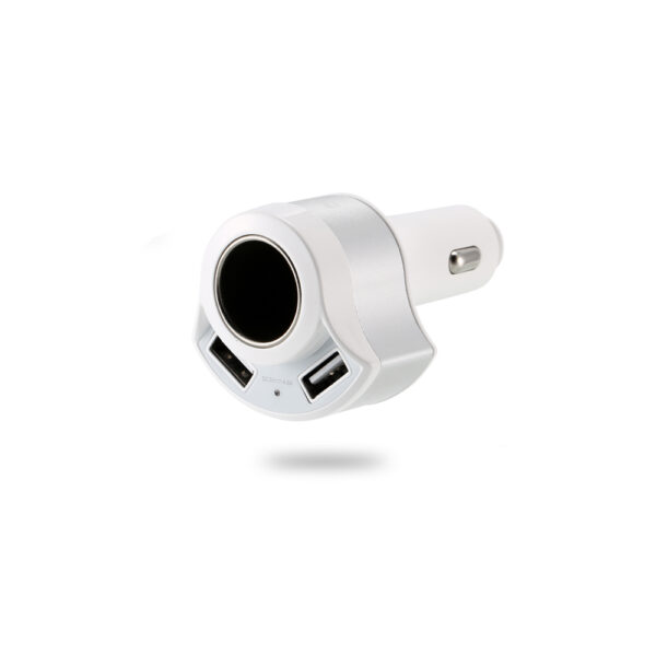 REMAX Car Charger RCC-218 Journey Series - 2xUSB + cigarette lighter socket - 24W 4,8A White