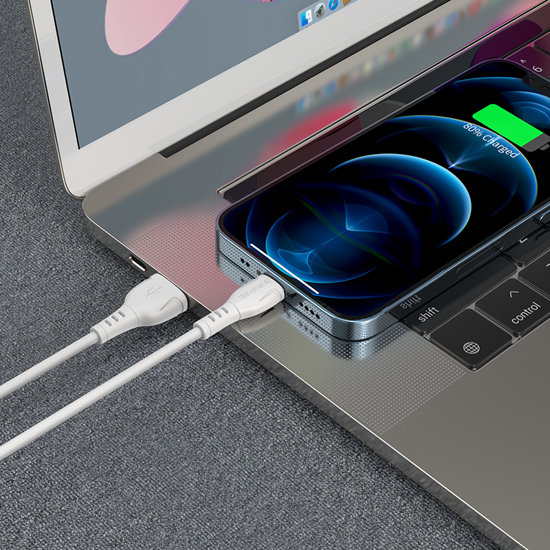 Borofone Cable BX51 Triumph - USB to Lightning - 2,4A 1 metre white