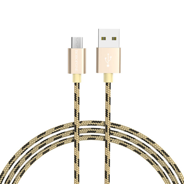 Borofone Cable BX24 Ring Current - USB to Micro USB - 2,4A 1 metre gold