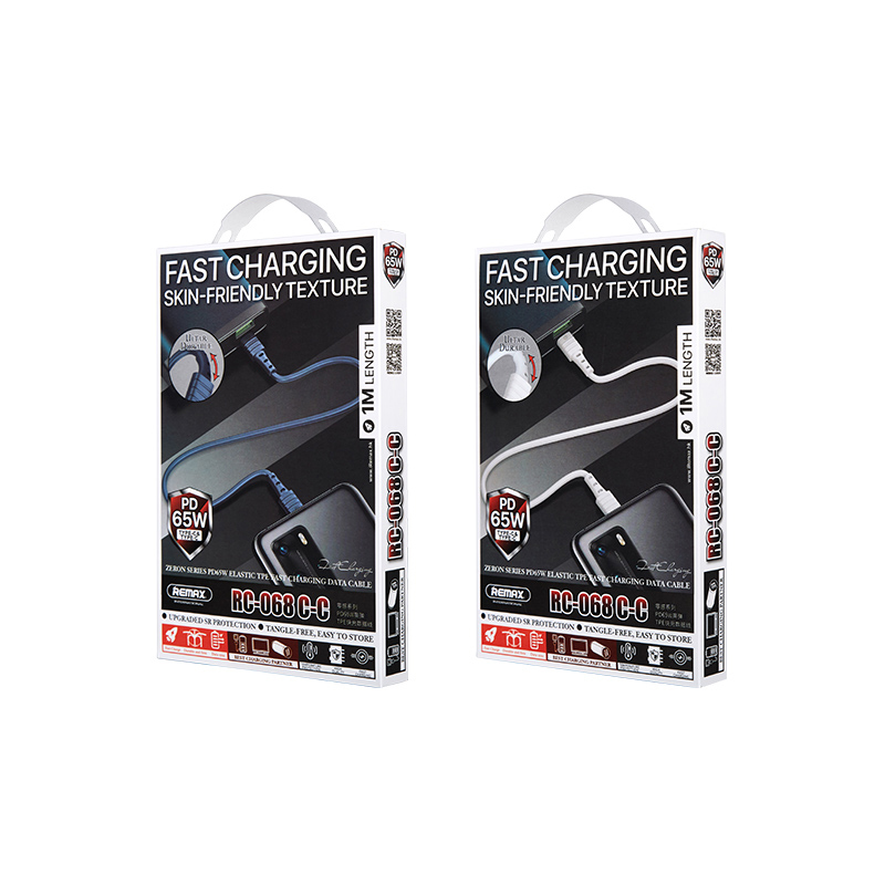 REMAX Cable Zeron RC-068 - Type C to Type C - 65W 1 metre Blue