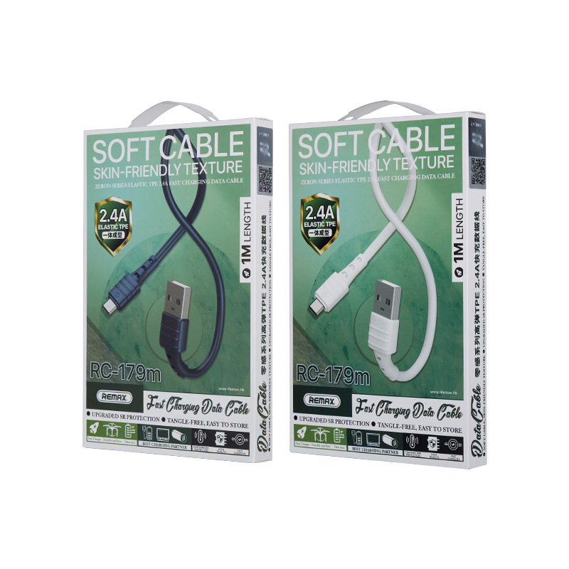 REMAX Cable Zeron RC-179m - USB to Micro USB - 2,4A 1 metre White