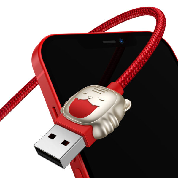 Baseus Cable Year of the Tiger 3 in 1 - USB to Type C, Lightning, Micro USB - 3,5A 1,2 metres (CASX010009) red
