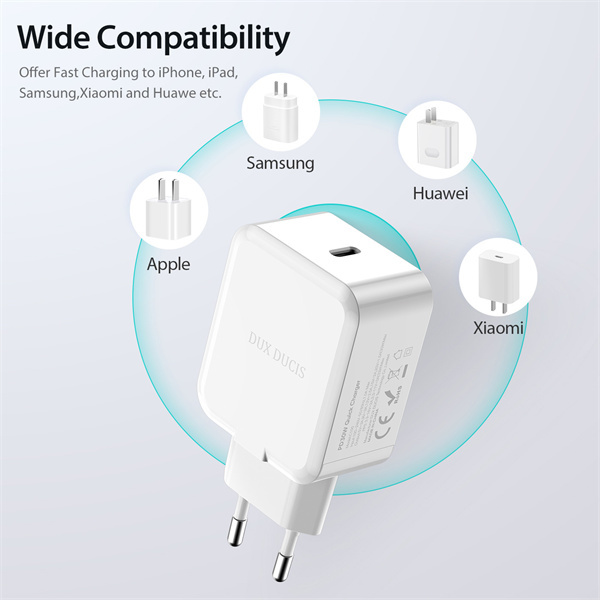 Wall charger Dux Ducis C100 - Type C - PD 30W 3A white