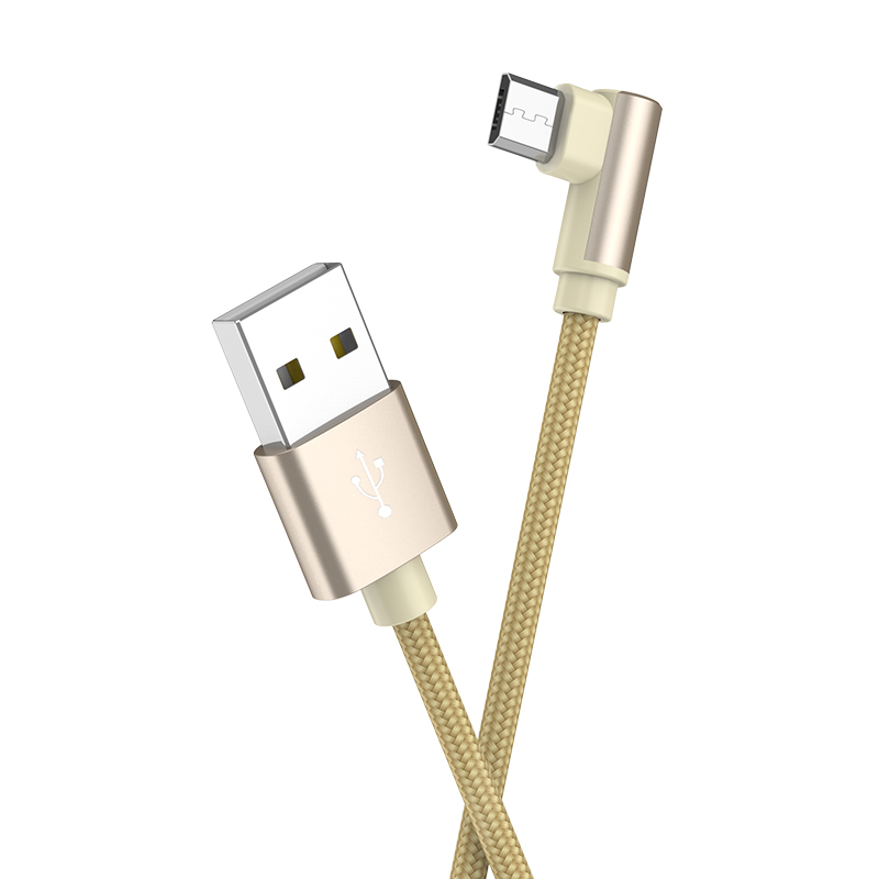 Borofone Cable BX26 Express - USB to Micro USB - angled 2,4A 1 metre gold