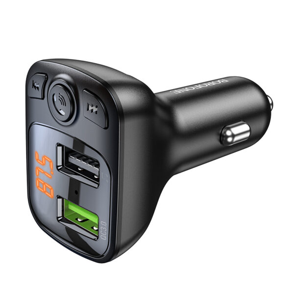 Borofone Transmitter FM BC41 Eminency MP3, Bluetooth - 2xUSB - QC 3.0 18W black