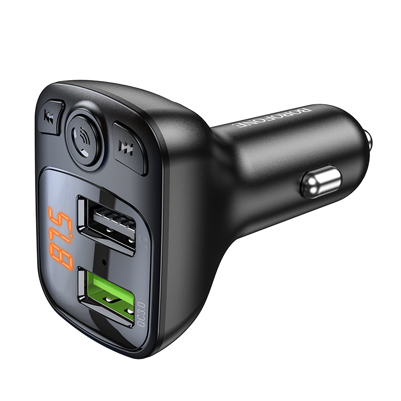 Borofone Transmitter FM BC41 Eminency MP3, Bluetooth - 2xUSB - QC 3.0 18W black