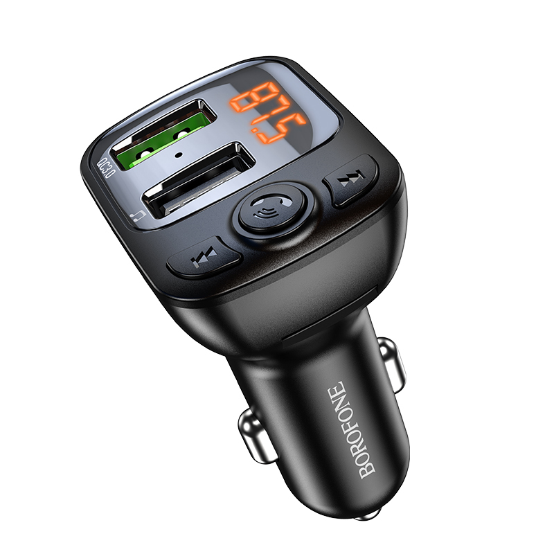 Borofone Transmitter FM BC41 Eminency MP3, Bluetooth - 2xUSB - QC 3.0 18W black