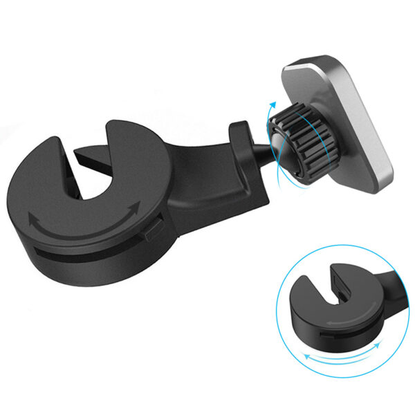 Magnetic car holder headrest mount Type 2 black-red