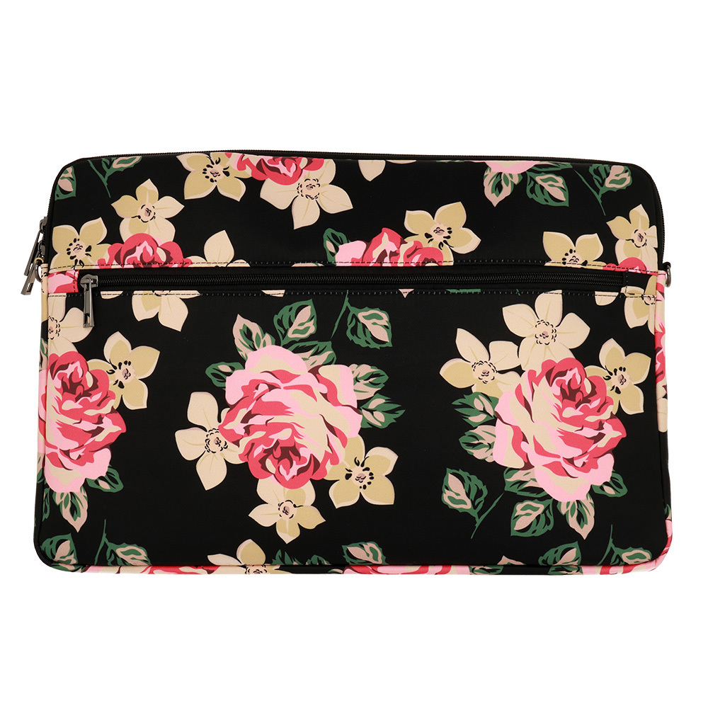 Wonder Sleeve Laptop 13-14 inches black and roses