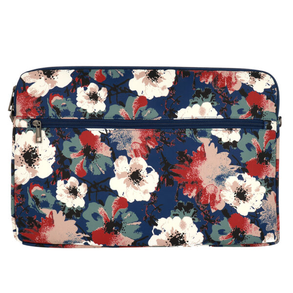 Wonder Sleeve Laptop 17 inches blue and camellias