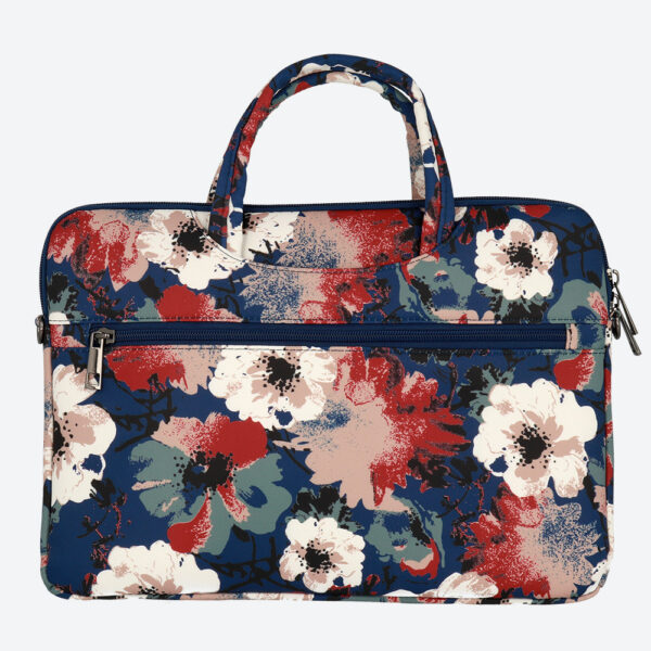 Wonder Briefcase Laptop 15-16 inches blue and camellias