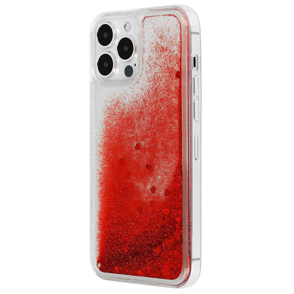 Liquid Heart Case for Iphone 13 Pro Red