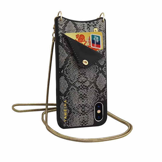 BAG - SNAKE Leather Case - IPHONE XS MAX Grey