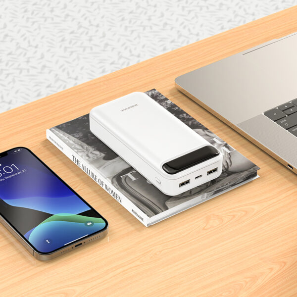 Borofone Power Bank 20000mAh BJ14A Freeway - 2xUSB - white