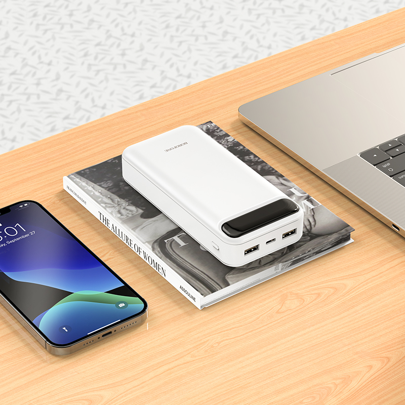 Borofone Power Bank 20000mAh BJ14A Freeway - 2xUSB - white