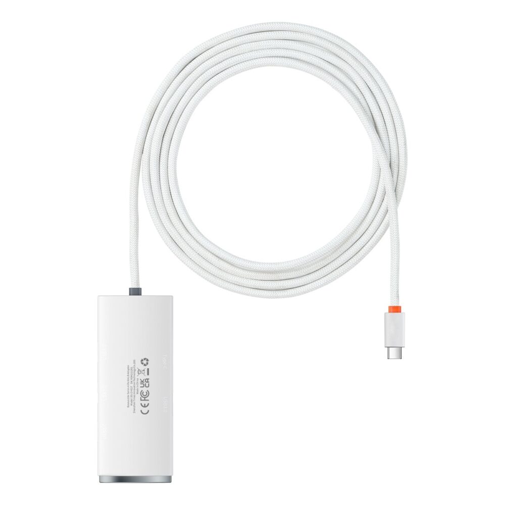 Baseus Adapter HUB - Type C to 4xUSB3.0 - 2 metres (WKQX030502) white