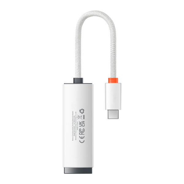 Baseus Adapter Lite Series - Typ C to RJ45 - 100 Mbps (WKQX000202) white