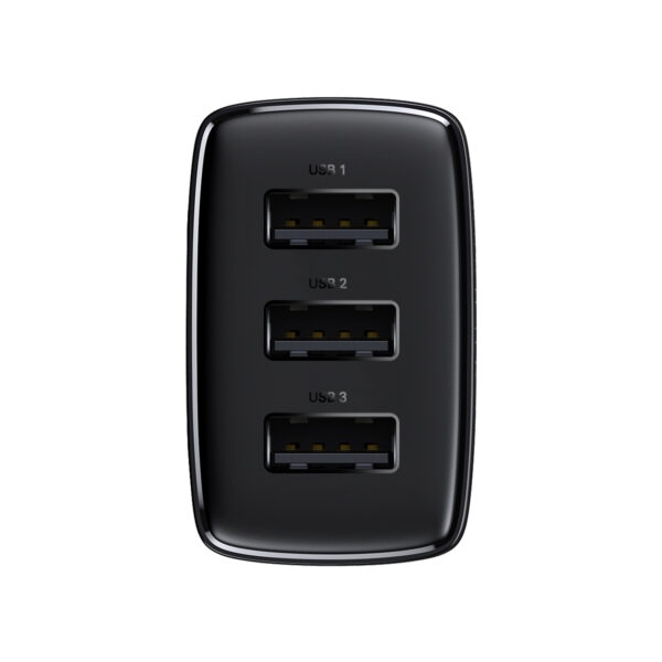 Baseus Compact Wall Charger - 3xUSB - 17W (CCXJ020101) black