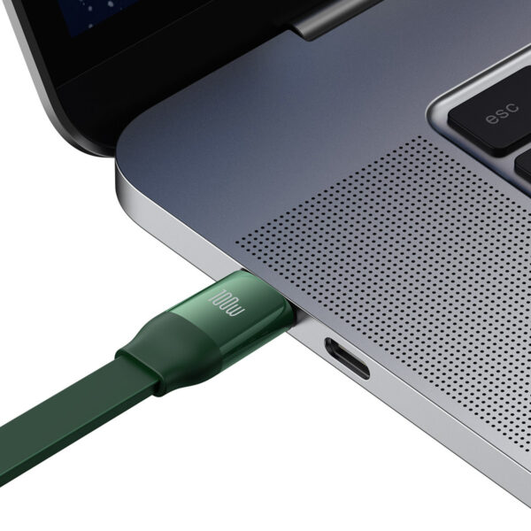 Baseus Cable Bright Mirror 2 3 in 1 - Type C to Micro USB, Lightning, Type C - 100W 1,1 metres (CAMJ010206) green