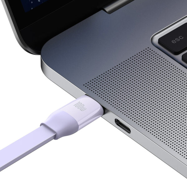 Baseus Cable Bright Mirror 2 3 in 1 - Type C to Micro USB, Lightning, Type C - 100W 1,1 metres (CAMJ010205) purple