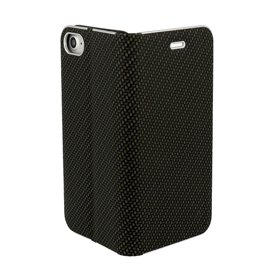 Vennus Book CARBON Case with frame for Iphone 11 Pro black
