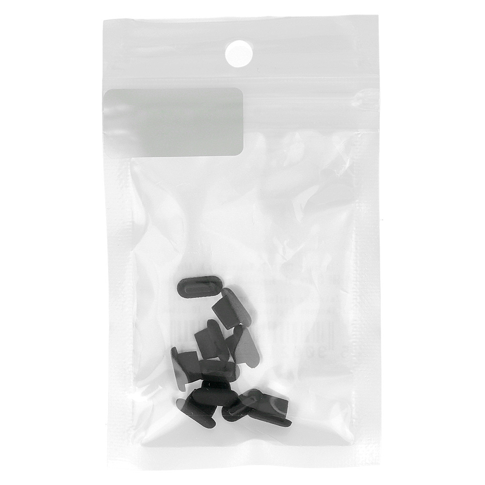 Silicone anti-dust plug Lightning black - 10 pieces