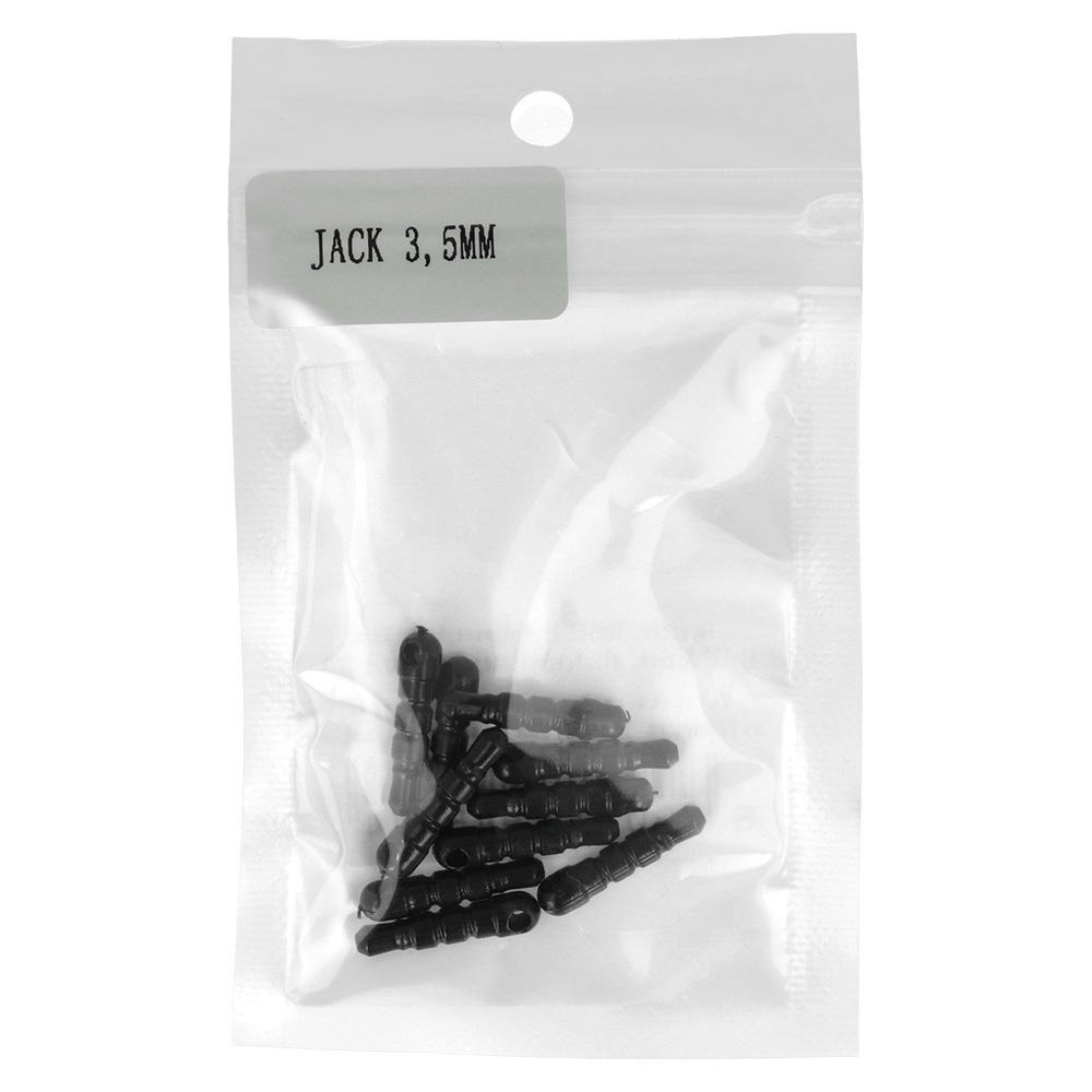 Silicone anti-dust plug Jack 3,5mm black - 10 pieces