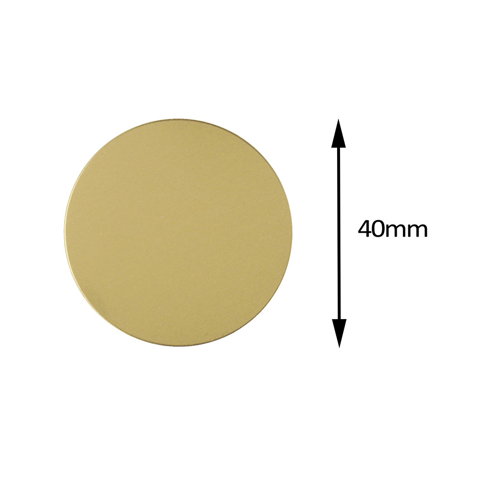 Metal plate for magnet holders - round 40mm gold